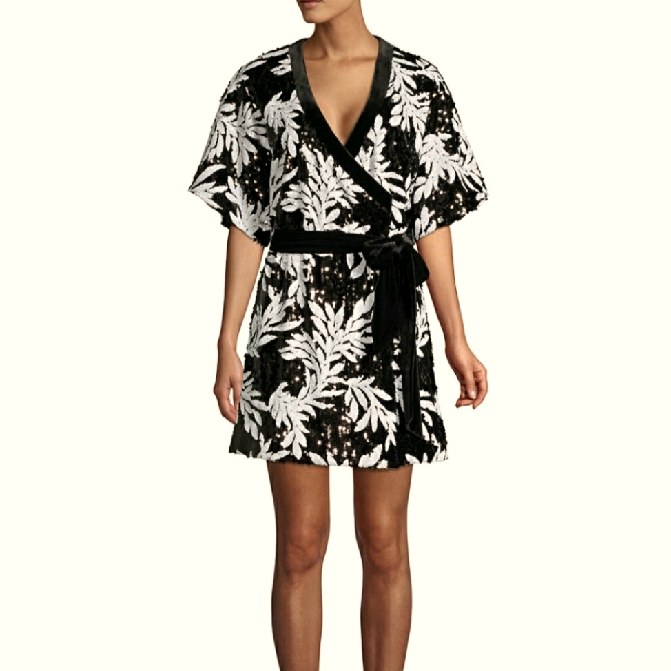 Jay Godfrey Lanai Sequin Wrap Dress